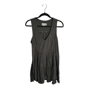 Anthropologie Black Sleeveless V Neck Mini Dress Size Medium